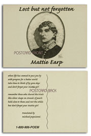 Mattie Earp poem postcard 0011