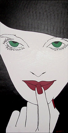 Oil painting by John Ranger, TITLE: Just one look