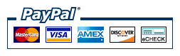 We accept Credit Cards through PayPal